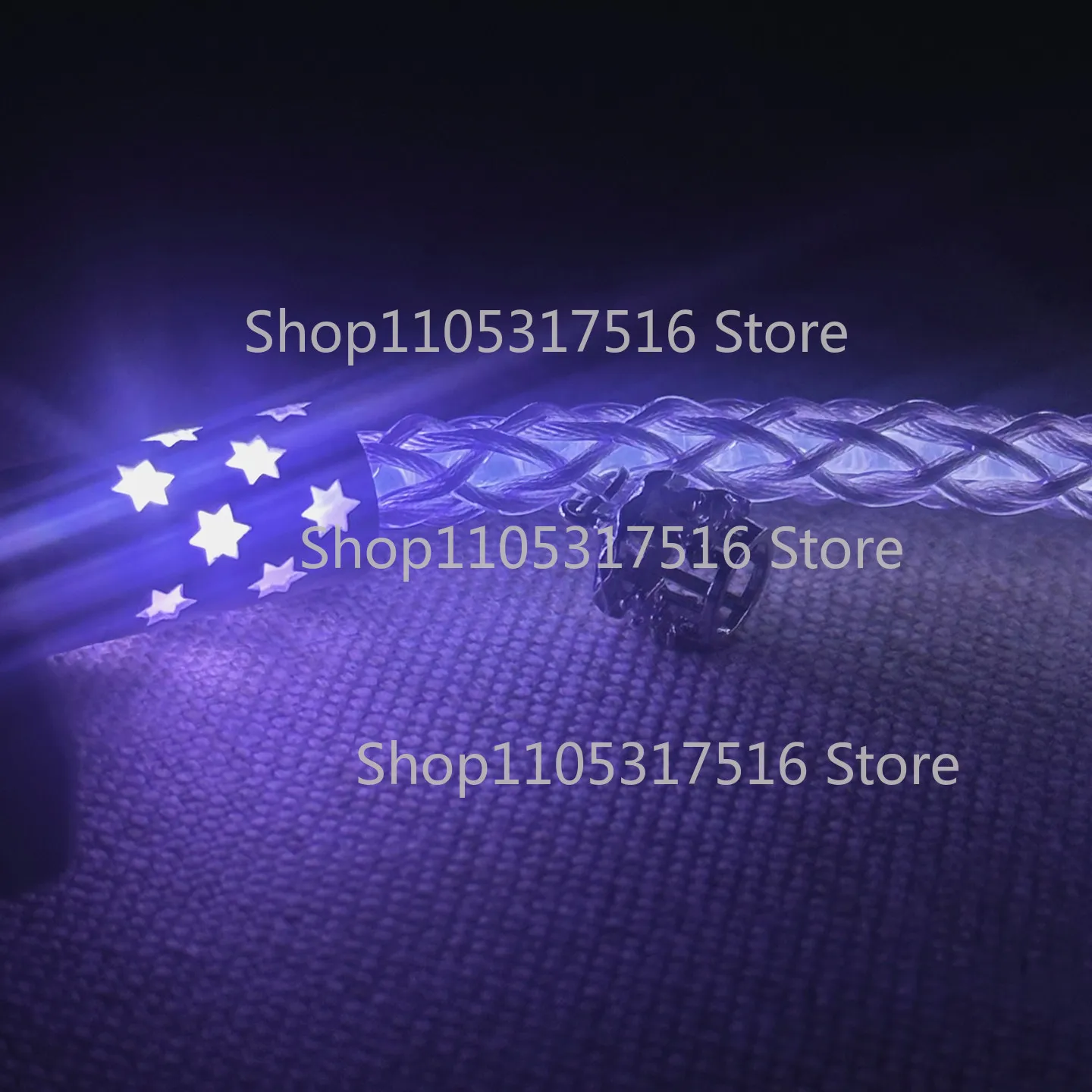 Light purple all-translucent dreamland amusement park power connector single crystal copper magnetic shaft keyboard cable D32