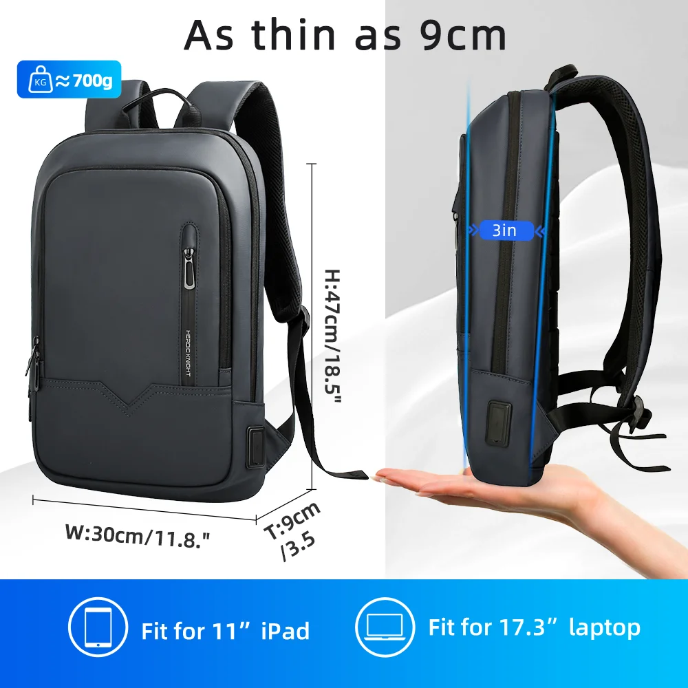 HK Slim Men's Backpack For 17.3'' Laptop Bags Waterproof Business Backpack Lightweight School Bag Fashion Work Travel Backpack - AliExpress 1524 HK Slim Men's Backpack For 17.3'' Laptop Bags Waterproof Business Backpack Lightweight School Bag Fashion Work Travel Backpack - AliExpress 1524