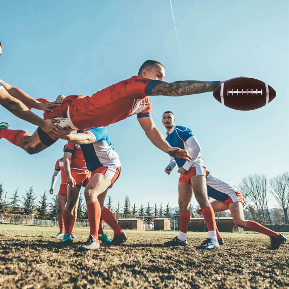 

Inflatable Rugby Balls Kids Sports Toys Elastic PVC Outdoor Fun Children Ball Toy For Toddlers 1 3 Years Sport
