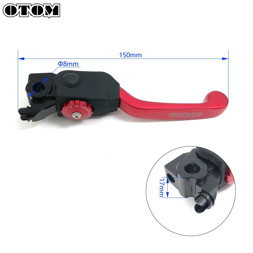 OTOM Motorcycle Brake Handle For HONDA CRF450RX 17-23 CRF250/450R CRF250R 180° Adjustable Folding Extendable Nissin Brake Levers