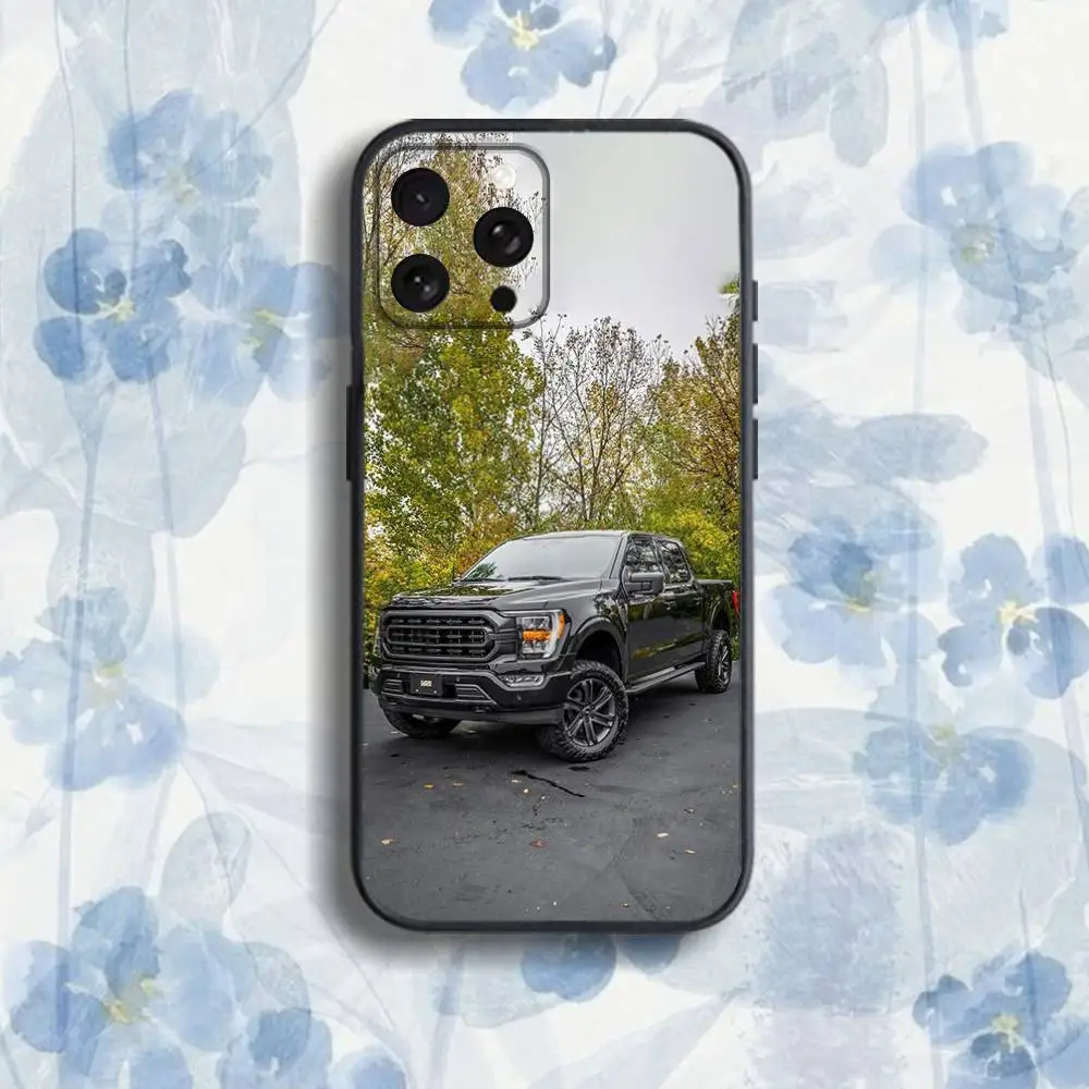 حافظة هاتف F-Series P-Pickup T-Trucks لهاتف iPhone 17,16,15,14,13,12,Pro,Max,Plus,E,SE4,Air,Mini Black Soft Box