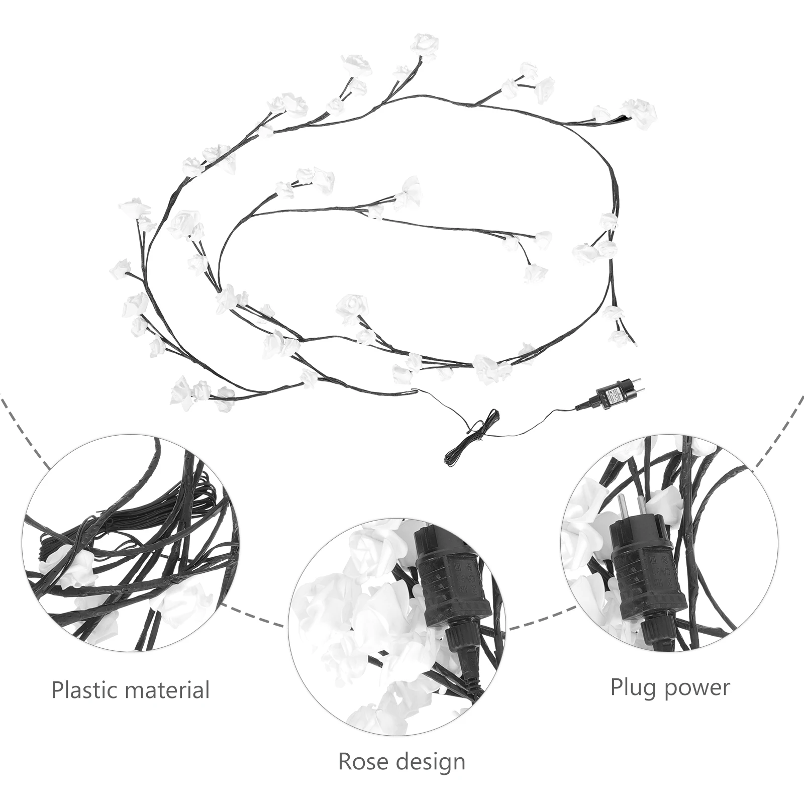 

Rattan Flowers Skewers Christmas Decor Scene Layout Plastic Festival Indoor
