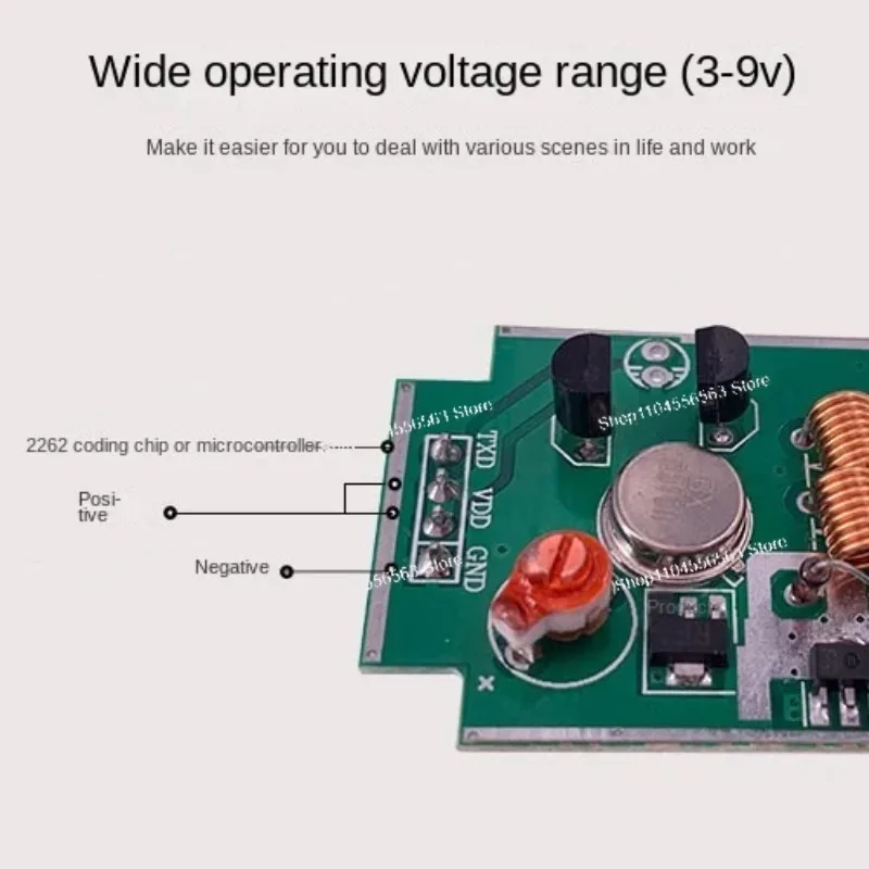315/433M Wireless Transmitter Module 4000M Long-Distance High-Power Uncoded RF Transmitter