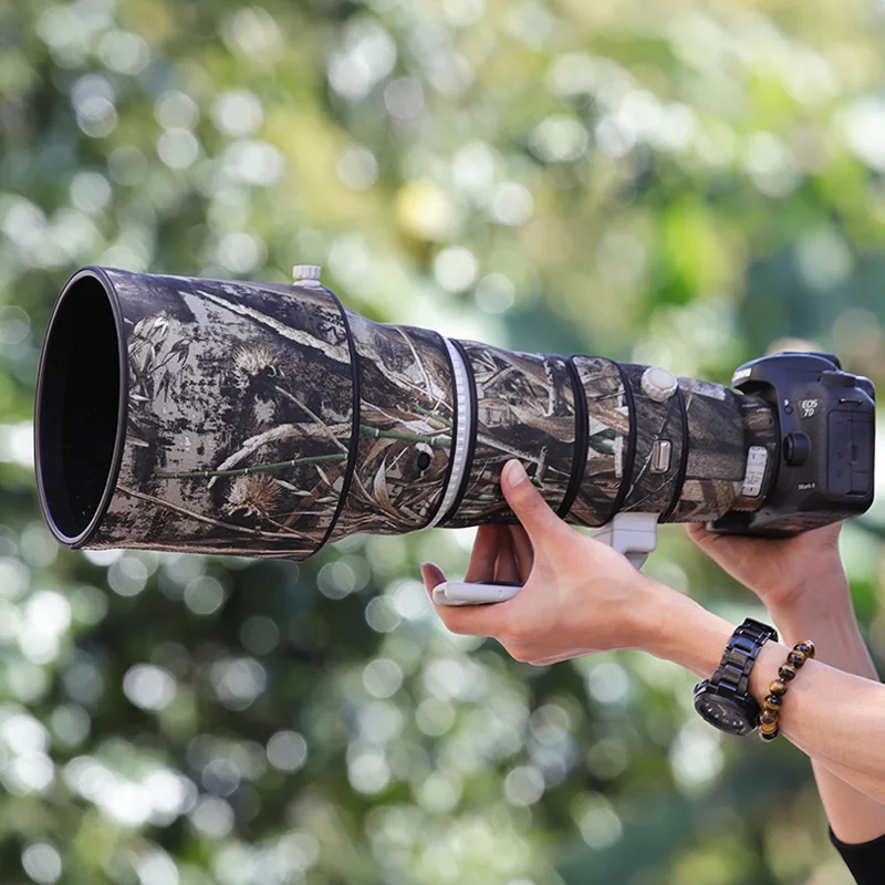 Chasing birds camouflage lens coat for CANON EF 400mm F2.8 L IS II USM waterproof and rainproof elasticity lens protective cover