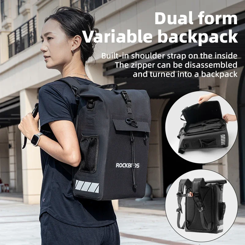 Bicycle Multifunctional Shelf Bag Waterproof Rear Rack Bike Bag Panniers Storage Road MTB Helmet Bag Cycling Gear