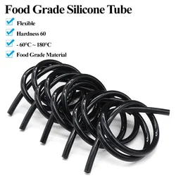 1/5/10M Food Grade Black Silicone Rubber Hose ID 0.5 1 2 3 4 5 6 7 8 9 10 12 14 16 18 20 25 32mm Flexible Nontoxic Silicone Tube