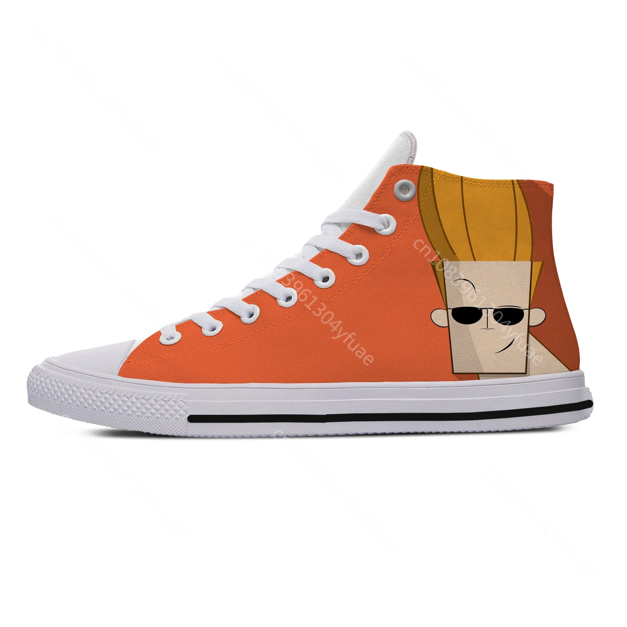 Johnny Bravo Biceps Fitness Shoes Red MuscleNerd Bodybuilding Top Quality Cartoon Lightweight Breathable Man Latest Board Shoes