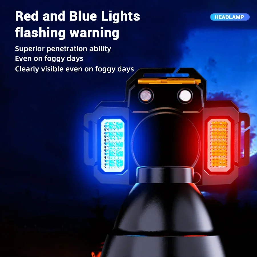 Rechargeable Headlamp 2000mah Super Bright Torch Light T55 Induction LED Headlight Waterproof Camping Mobile Power Bank Flashing