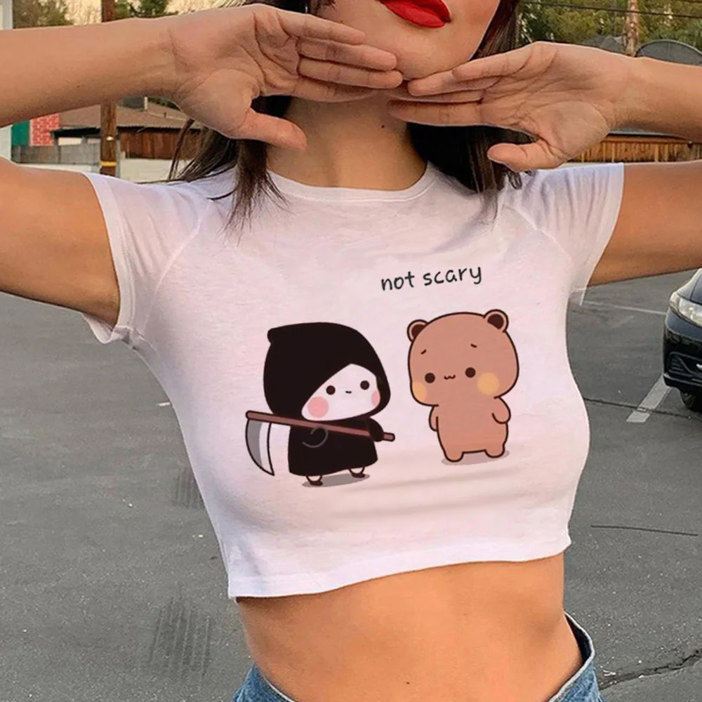 Bubu Dudu vintage cyber y2k hippie crop top Female 2000s fairy grunge manga yk2 crop top tshirt