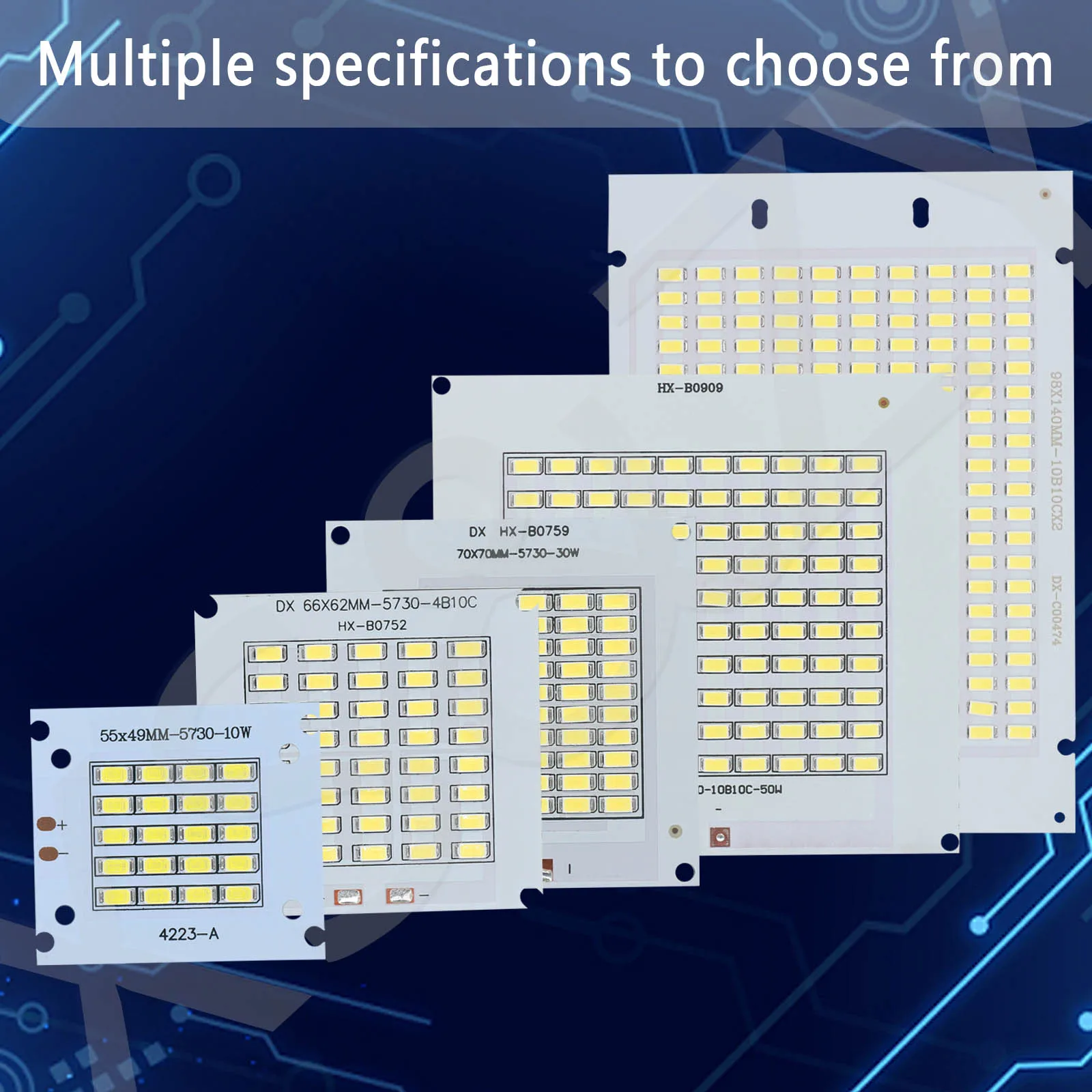 Chip LED branco frio para holofotes, luz de inundação, iluminação exterior, contas de lâmpada, holofote, DC30-33V, 10W, 20W, 30W, 50W, 100W