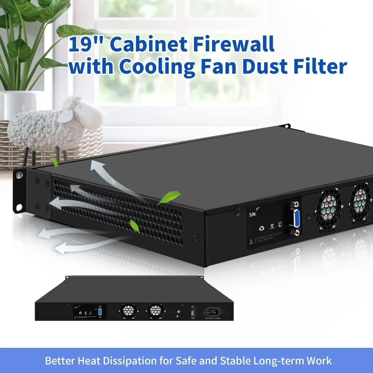 MNBOXCONET 1U Rackmount Server 19 بوصة جهاز توجيه جدار الحماية N100,6xi226V وحدة تحكم جيجابت إيثرنت OPNsense، أجهزة الشبكة