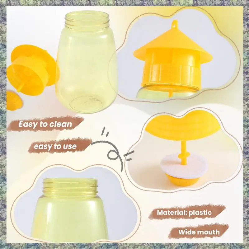 

WON Fly Reusable Traps, Fruit Fly Traps Fly Catcher Outdoor