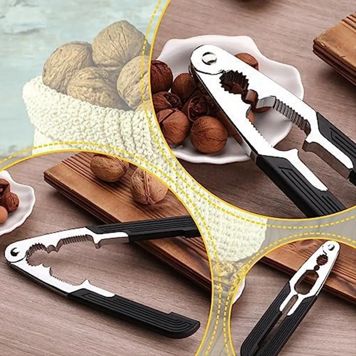 【Clearance Sale】Nut Cracker Heavy Duty Nut Shell Opener Multipurpose Walnut Cracker for Walnut Hazelnut Almonds Pecan Seafood