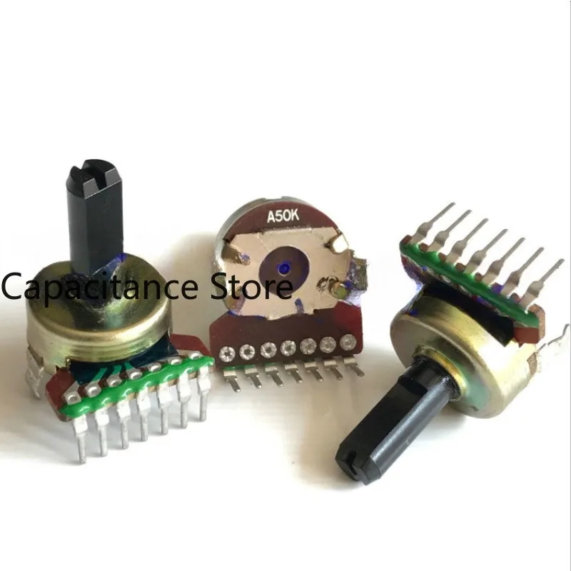 

5PCS 161 type rotary potentiometer dual A50K/A503 channel amplifier volume with 7 bent feet