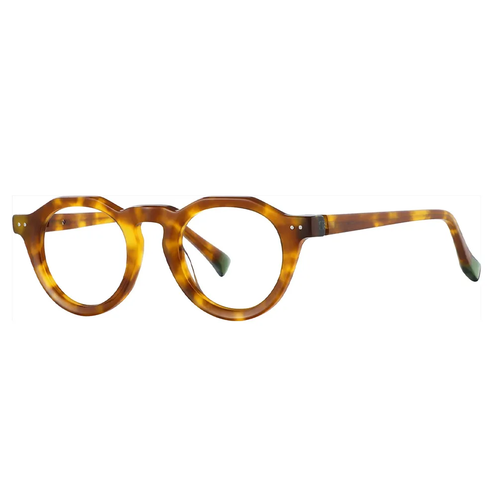 MOMOJA New Thick Board High Quality Handmade Mens And Womens Mirror Frames Retro Artistic Light Luxury Small Size Glasses CO1115