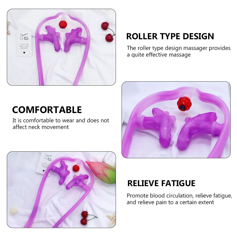 

1pc Neck Massager Manual PP Cervical Shoulder Roller Tool Student Health Care Massage Pain Relief Portable Practical Gift