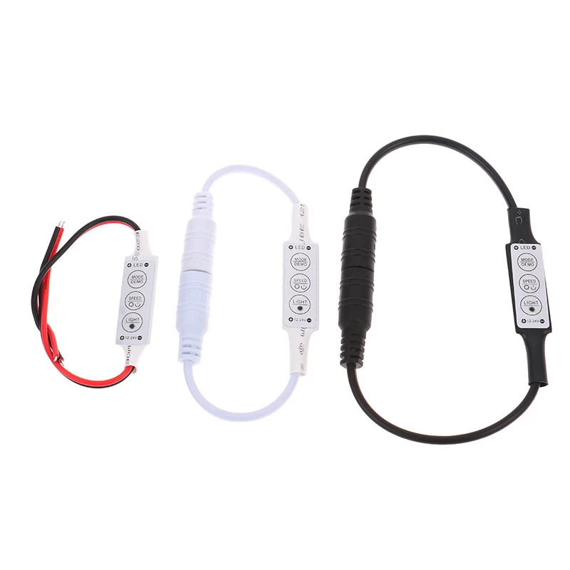 2ชิ้นตัวควบคุมไฟ LED ขนาดเล็ก DC 12V 24V 3 * 4A เพื่อควบคุมไฟแถบไฟ LED สีเดียว SMD 2835 3528 5050 5630 3014
