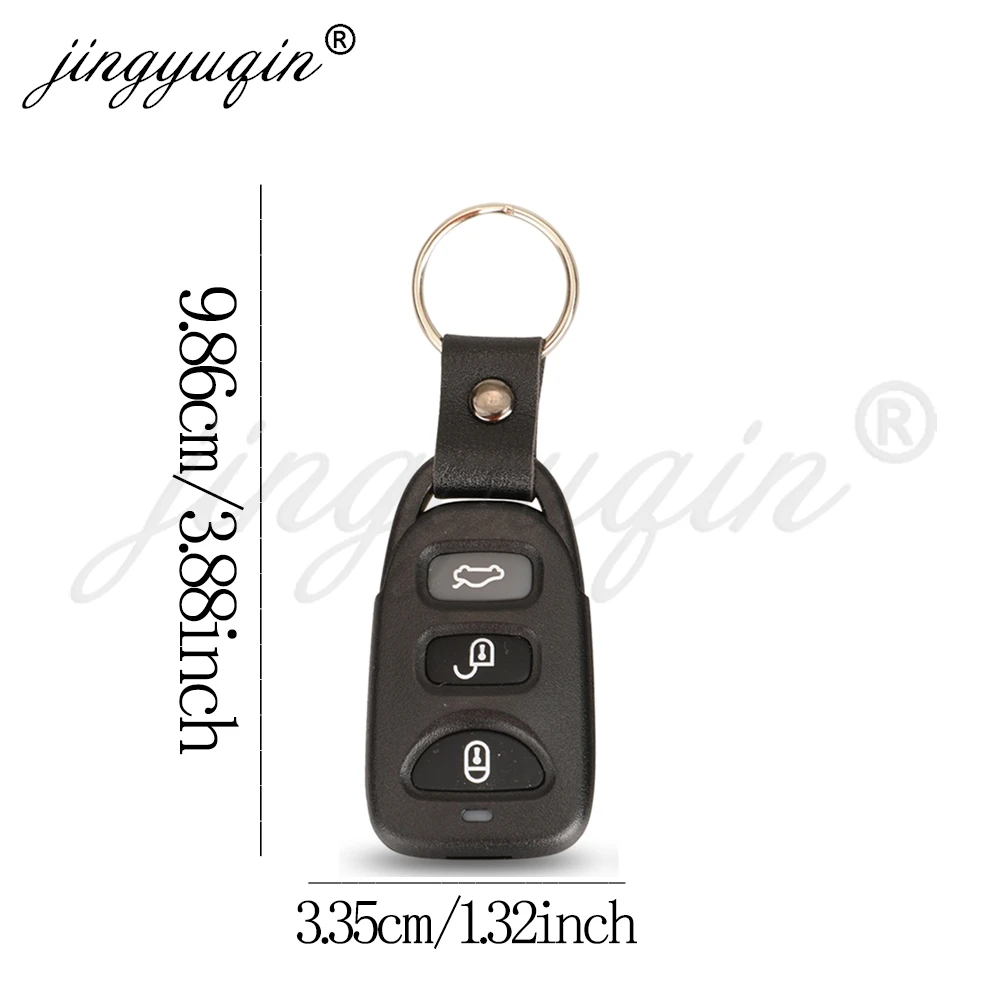 Jingyuqin 2/3/4 Buttons Remote Key Shell for Hyundai Elantra Sonata Santa Fe Trajet Kia Carens Keyless Fob Case No Battery Holde