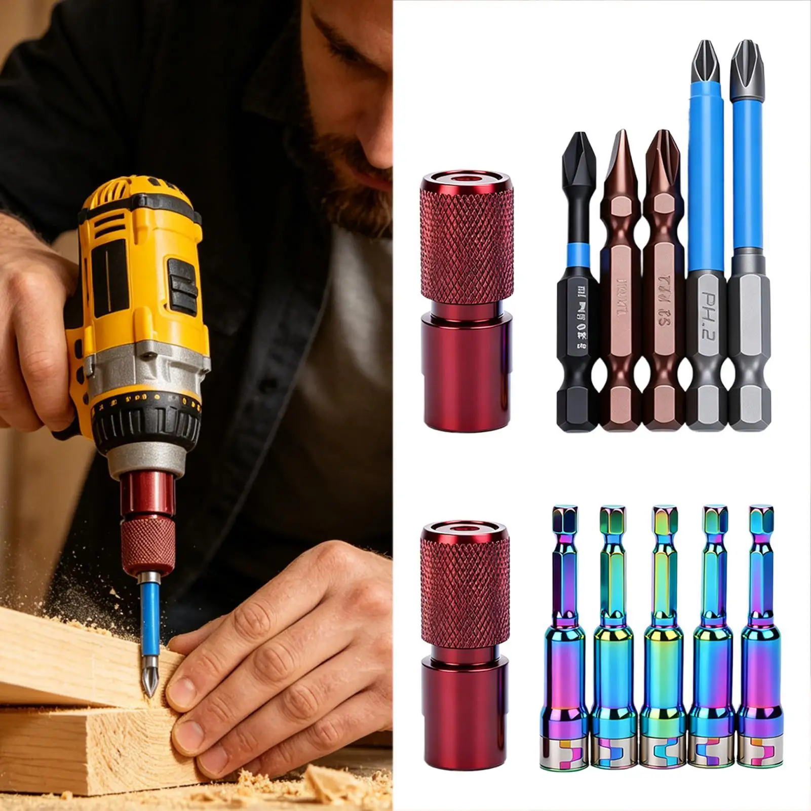 

Angle Grinder Adapter for Drill Carbon Steel Quick Release Drill To Angle Grinder Converter for Polishing Sanding Carving Metal