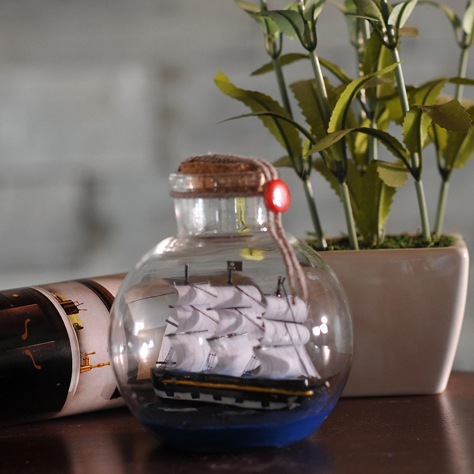 

1Pcs Ocean Feel Bottle Decor Handy Design Home Decoration Improve Life Grade Desktop Adornment Drift Bottle Ornament