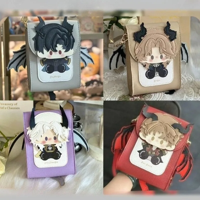 Far Beyond the World Cosplay Props Devil Wing PU Leather Phone Bag Cute Anime Bag Pendant Game Accessories Gift for Friends
