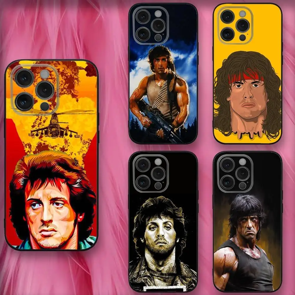 

F-First Bloods John Rambos Phone Case For iPhone 16,se4,15,14,13,12,11,Pro,X,XS,Max,XR,Plus,Mini Soft Black Cover