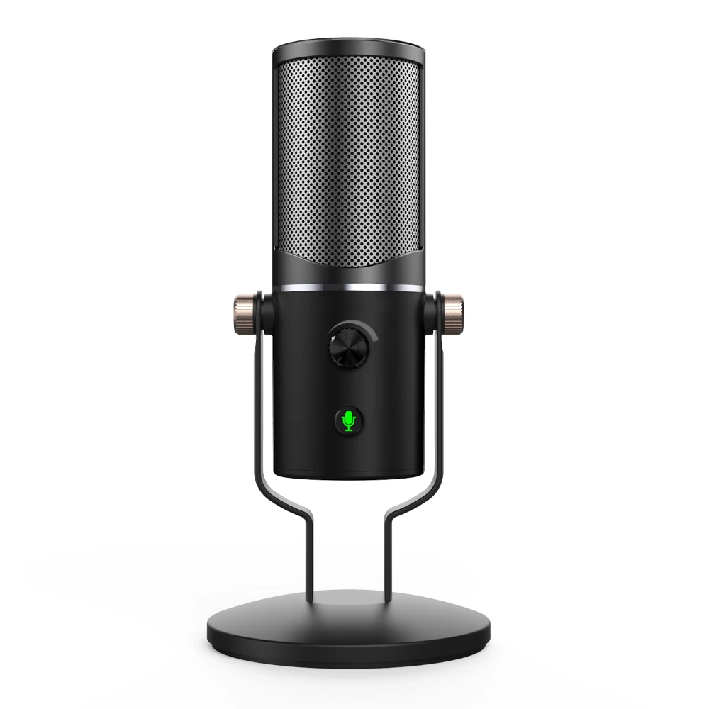 

2025 hot sale Computer Gaming Music Recording Studio Live Broadcasting RGB Light Wired USB Condenser Microphone With Cantilever