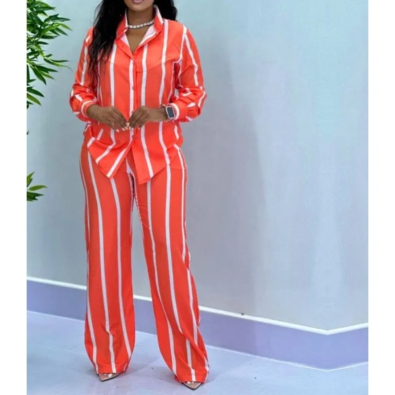 بدلة جديدة لعام 2025، بناطيل قميص غير رسمية بأكمام طويلة، ملابس نسائية #2