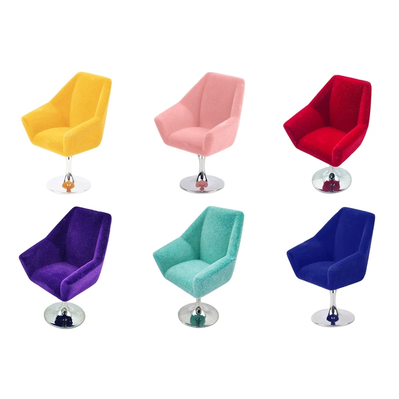 كرسي بذراعين يتدفقون مصغر لبيت الدمى ، ملحق الديكور ،