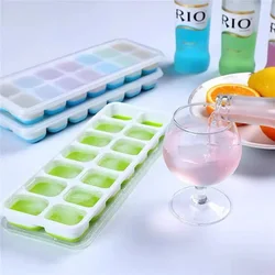 1 PC Soft Bottom Silicone Ice Cube Mold Ice Box DIY Summer Ice Cream Ice Cube Mold with Cover