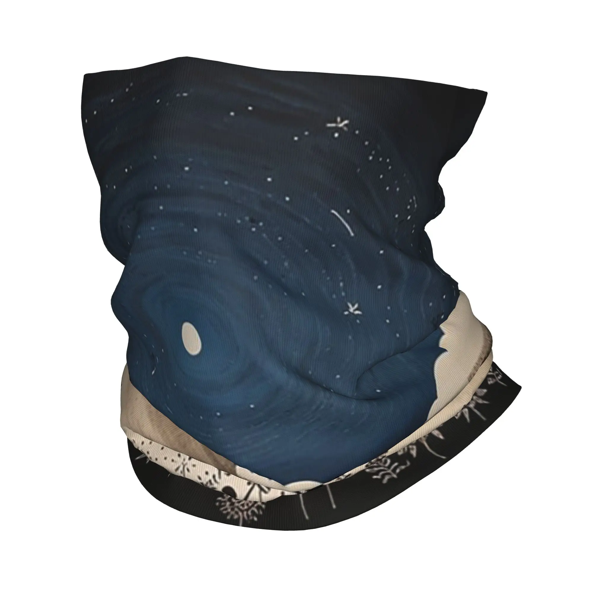 

Celestial Harmony Warli Night Sky Painting Design Bandana Neck Cover Printed Mask Scarf Face Mask Running For Men Women Adult