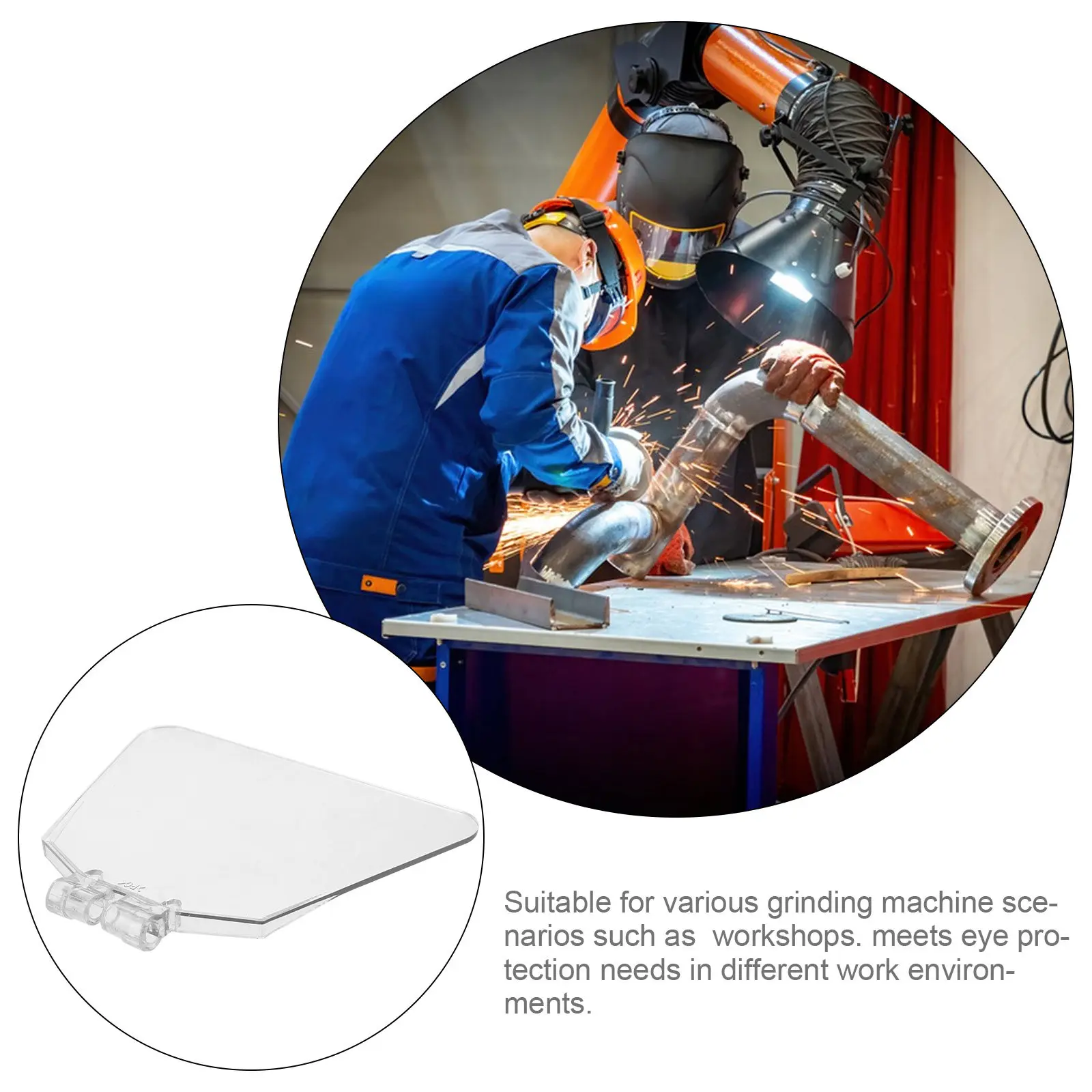 4Pcs Universal Bench Grinder Eye Shields Clear Safety Guards for Angle Grinders Spark Debris Protection Grinding Machine