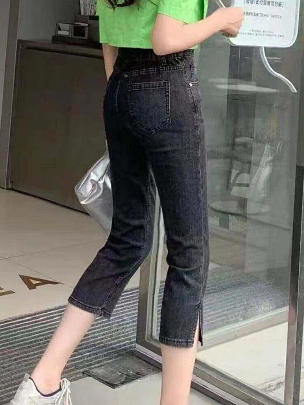 high-waist-slim-fit-summer-new-style-denim-pants-fashion-thin-split-ankle-length-cigarette-pants-korean-style-neck-pin