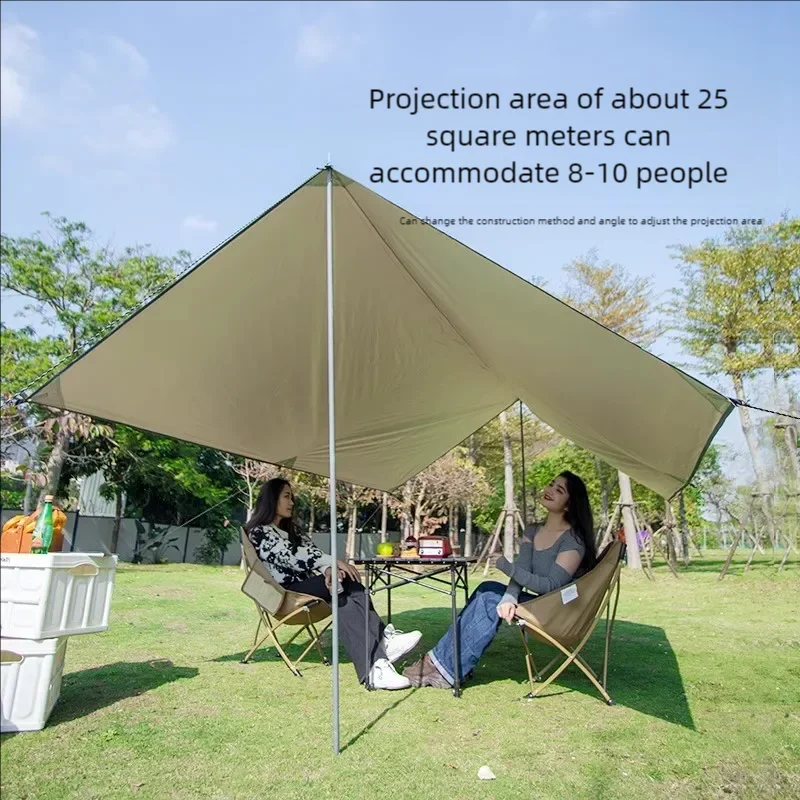 5x3m 4x3m 3x3m Awning Waterproof Tarp Tent Shade Ultralight Garden Canopy Sunshade Outdoor Camping Tourist Beach Sun Shelter