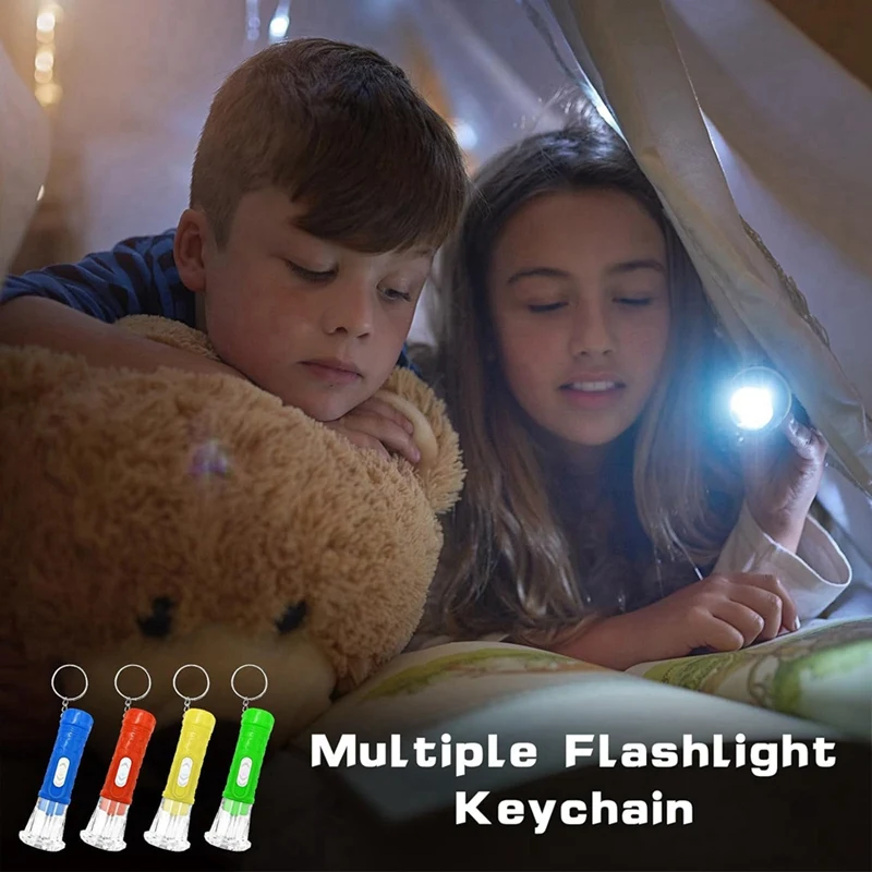 100 Pcs Mini Flashlight Keychain Bulk Mini Keychain Led Small Flashlights For Kids Adults Hiking Camping Stuffers Home