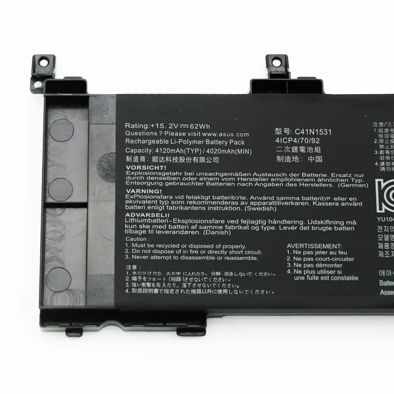 Original Battery for C41N1531 battery for GL502VS-1A GL502VY-DS71 GL502VY GL502VT-1B