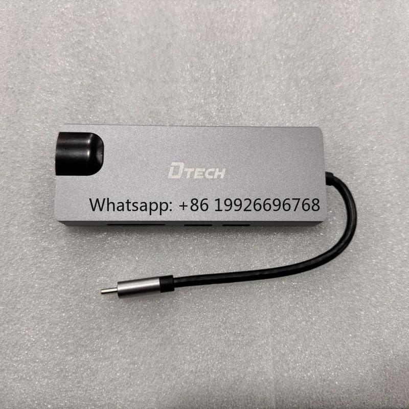 

DTECH DT-3323 Laptop Type-C to VGA HDMI USB RJ45 TF Expansion Dock Computer Accessories