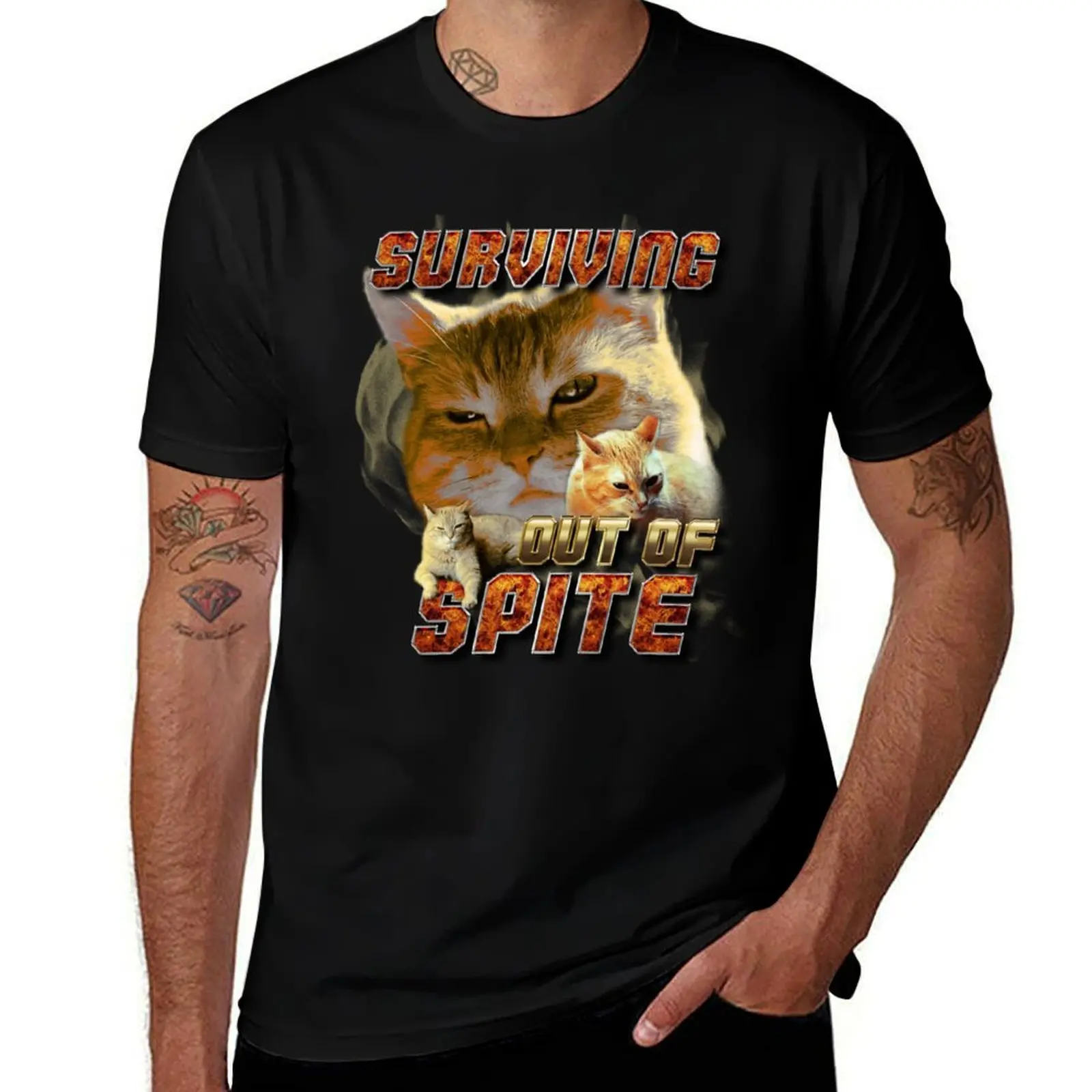 Surviving Out Of Spite T-Shirt High Elasticity Sports Tee Shirt