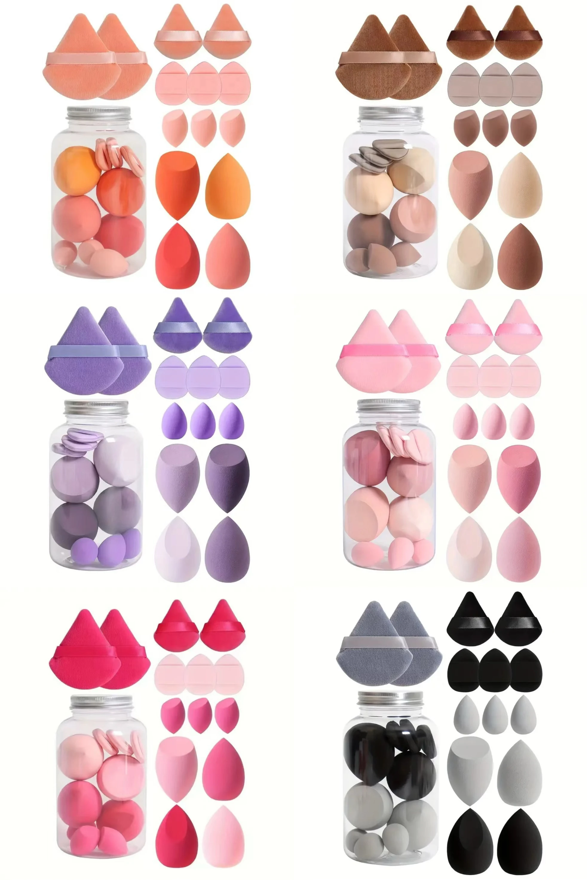 12 Pieces Popular Blenders in Makeup Sponge Blender Set For Foundation Cosmetic For Foundation Cream