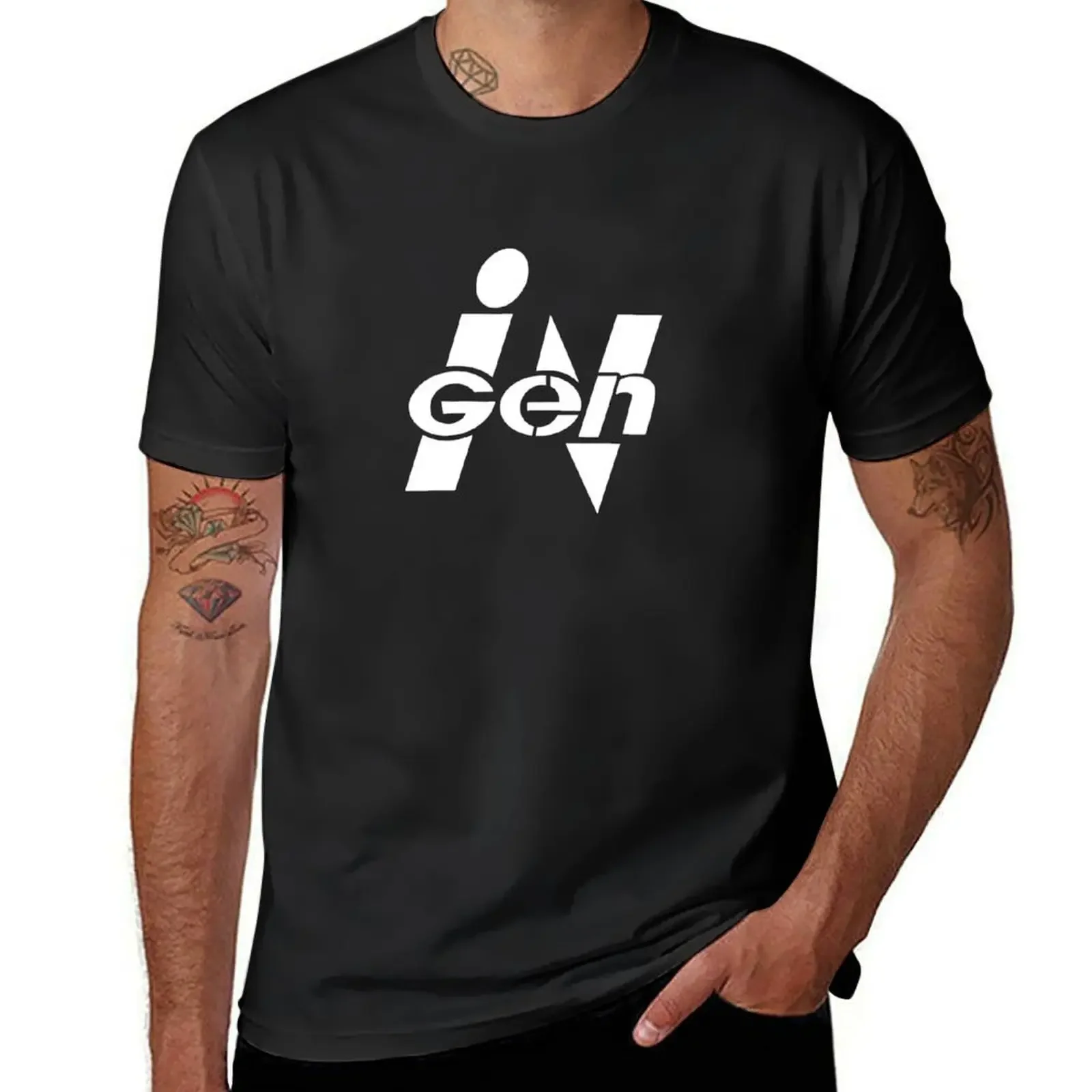 InGen Logo (White) T-Shirt sublime football t shirt summer top tshirts for men