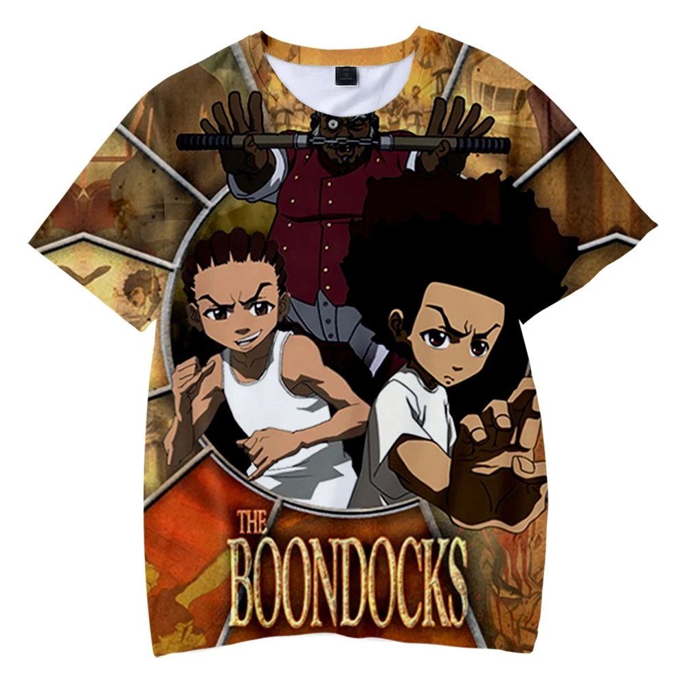  boondocks t košile muži móda 3D tisk výstřih do O krátký rukáv harajuku nadrozměrné tričko unisex oblečení