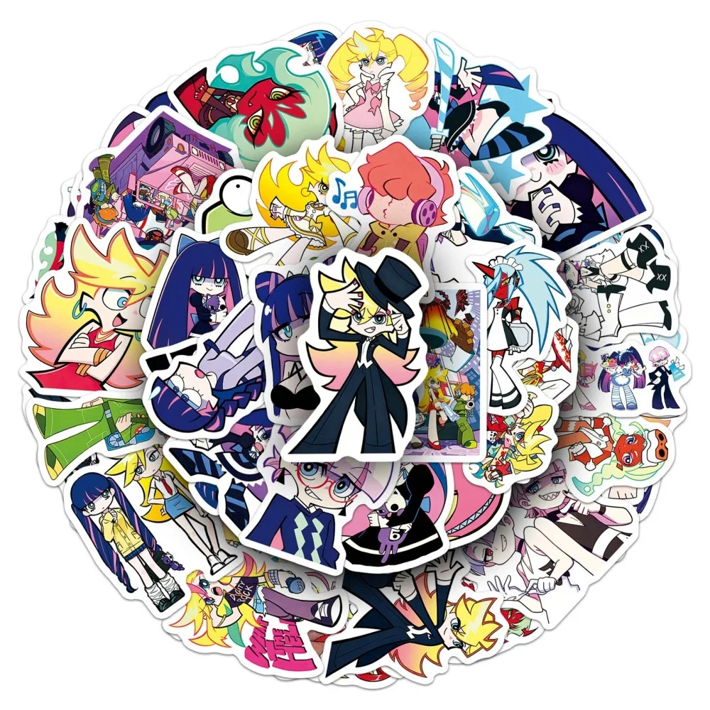 50PCS new anime punk stickers Panty&Stocking with Garterbelt for mobile phone thermos, refrigerator decoration stickers