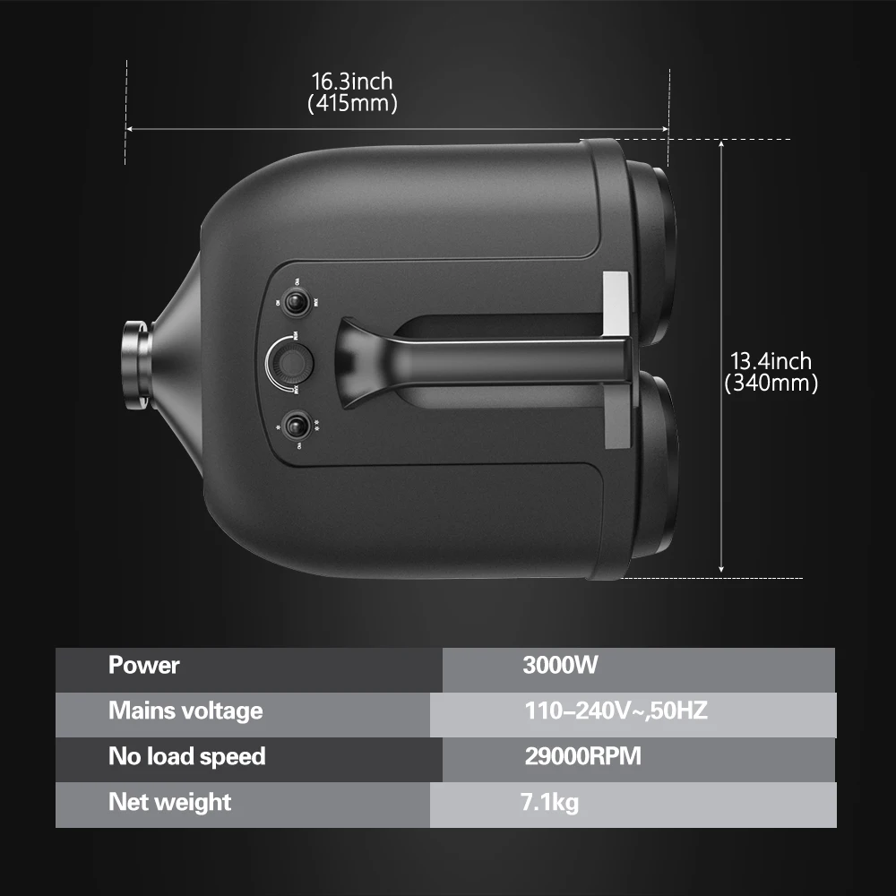 Spta New Double Motor Car Detailing Air Blower Auto Dryer with 3 Nozzles Fast Dryer Car Accessories