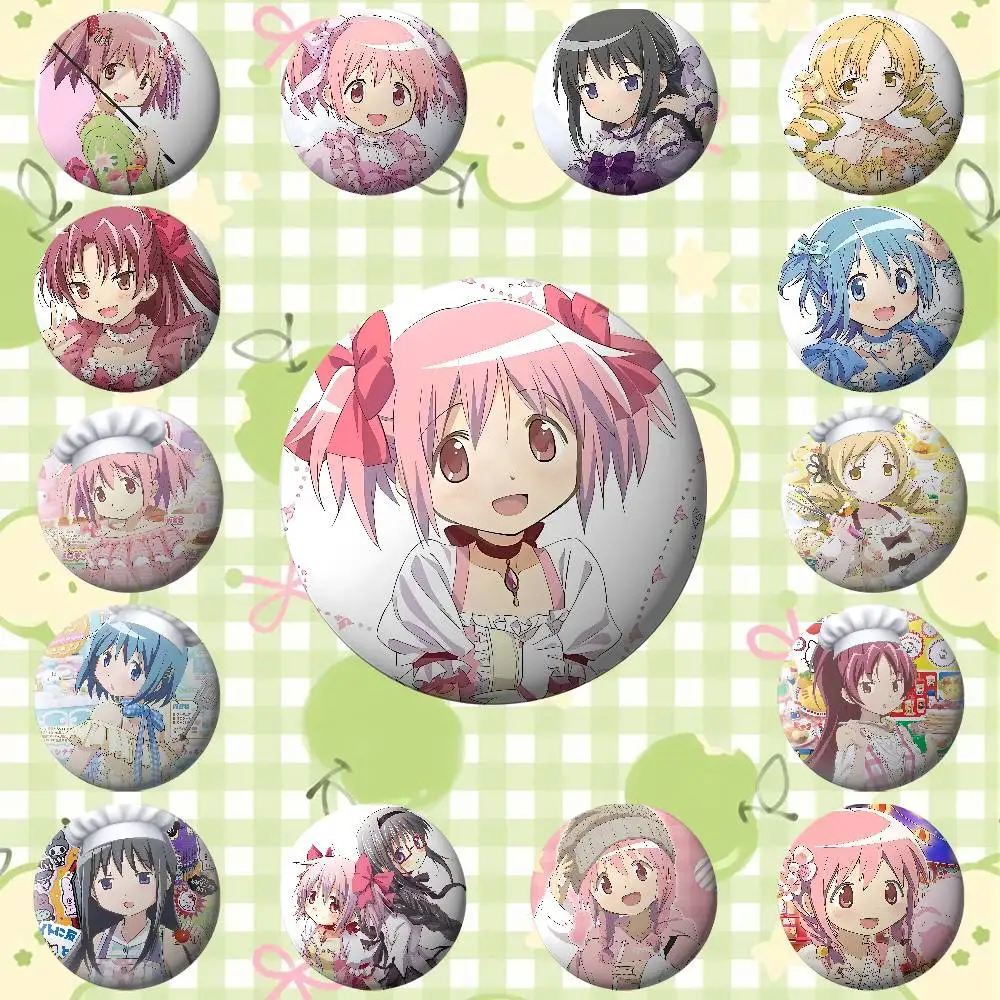 P-Puella Magi Madoka Magica-S Abzeichen Weißblech Soft Button Pin Brosche Metall Abzeichen Benutzerdefinierte Schmuck Zubehör Hut Tasche Revers