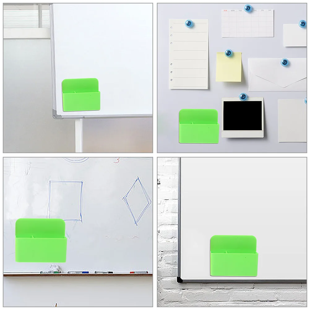 

2pcs Magnetic Storage Box for Pens Holder Whiteboard Marker Eraser Cups Plastic Multi Home Use