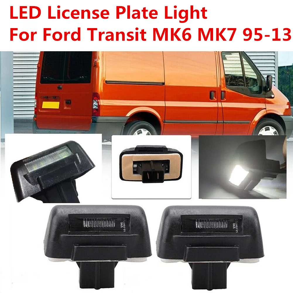 

2pcs LED License Number Plate Light With Bulbs 6000K White For Ford Transit MK4 MK5 MK6 MK7 For Ford Transit Connect 4388111
