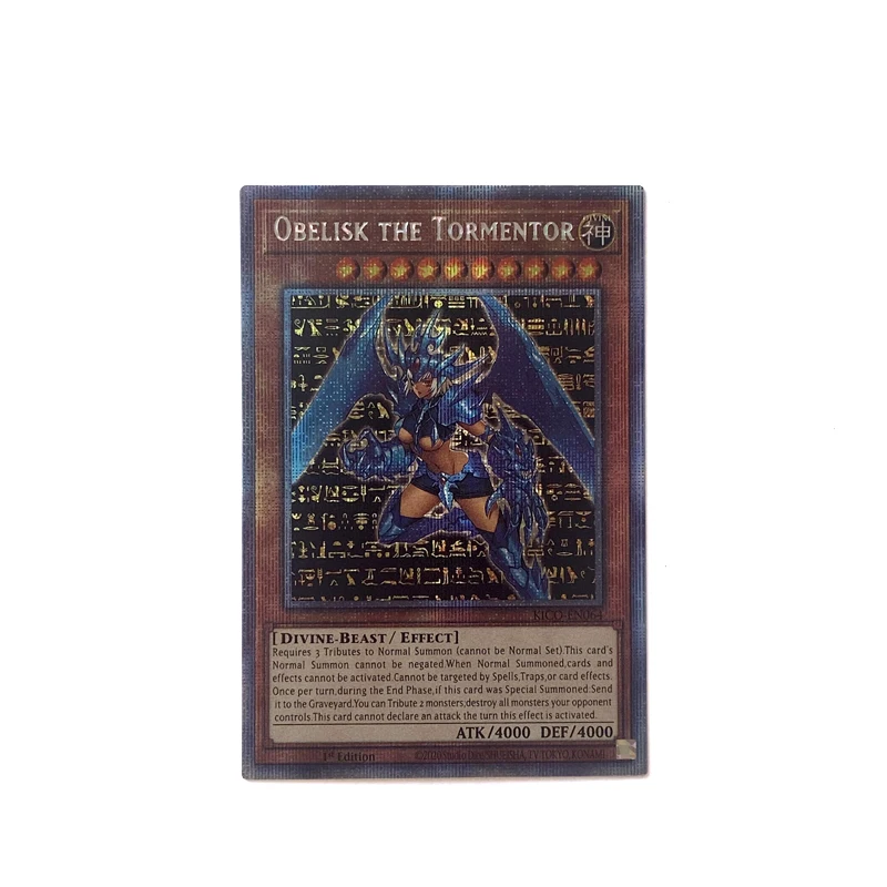 Yu-Gi-Oh! Collezione carte Proxy fai da te dio egiziano ragazza Slifer the Sky Dragon Obelisk the Tormentor The Winged Dragon of Ra Waifu