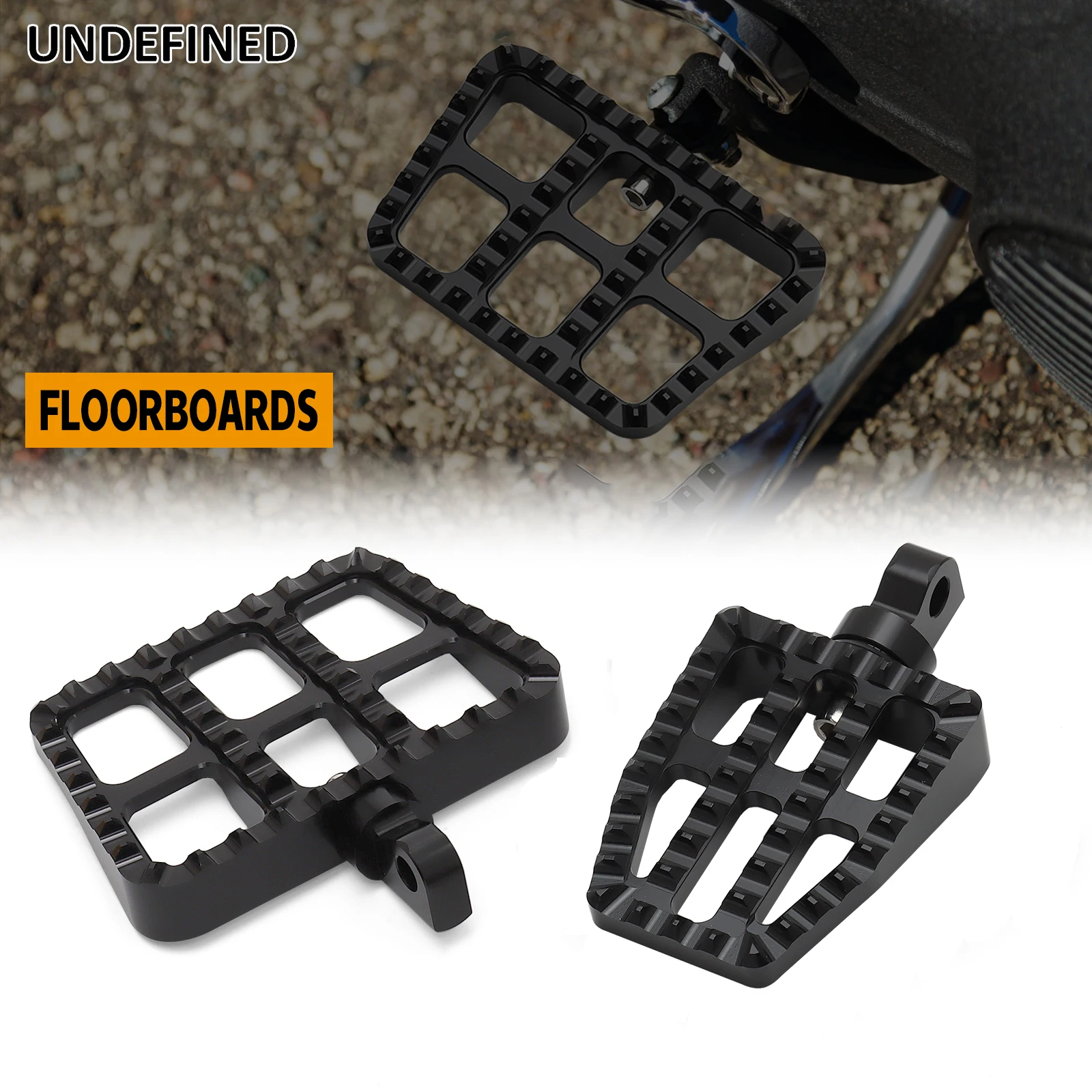 Universal Motorcycle Non-slip Spikes Floorboards Foot Pegs Pedal Fits Models With Harley Male Mount Style Footpeg Supports