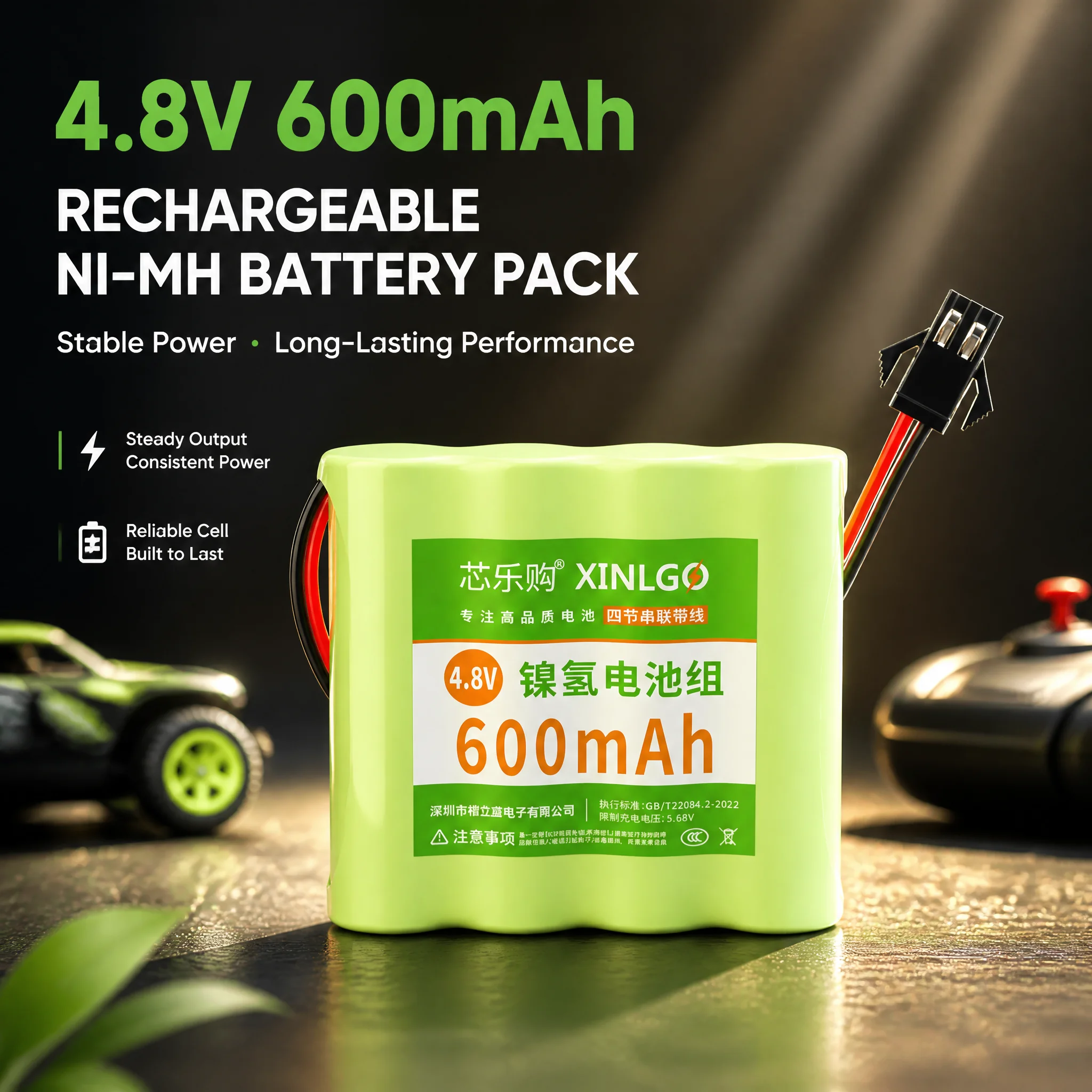 Pack de batteries rechargeables Ni-MH 4,8 V 4S AA avec câble de connexion SM-2P 1500 mAh pour voiture RC, bateau, pistolet à eau, robot, jouet, remplacement