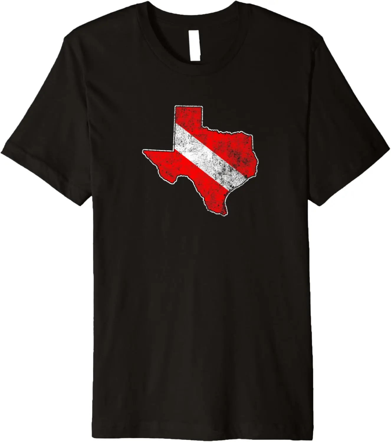 

Vintage Texas Scuba Dive Flag Map Diving Diver T-shirt Premium T-Shirt